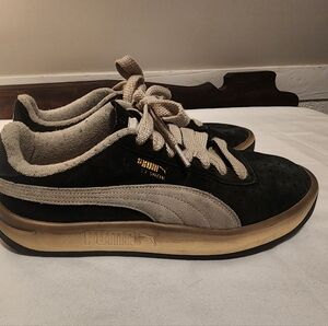 Puma Black and Tan Men's Sneakers